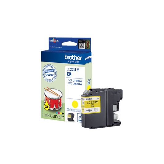 Brother LC22UY cartouche d'encre Jaune authentique (TVA incluse)