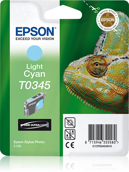 Epson T0345 cartouche d'encre Cyan Clair authentique C13T03454010 (TVA incluse)