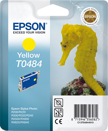 Epson T0484 cartouche d'encre Jaune authentique C13T04844010 (TVA incluse)