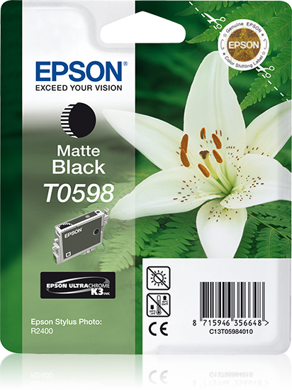 Epson T0598 Cartouche d'encre Noir Mat authentique (TVA incluse)