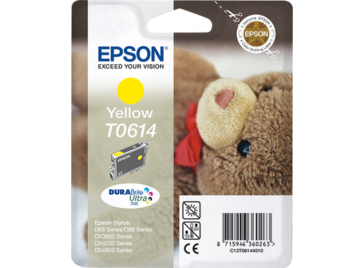 Epson T0614 cartouche d'encre Jaune authentique C13T06144010 (TVA incluse)