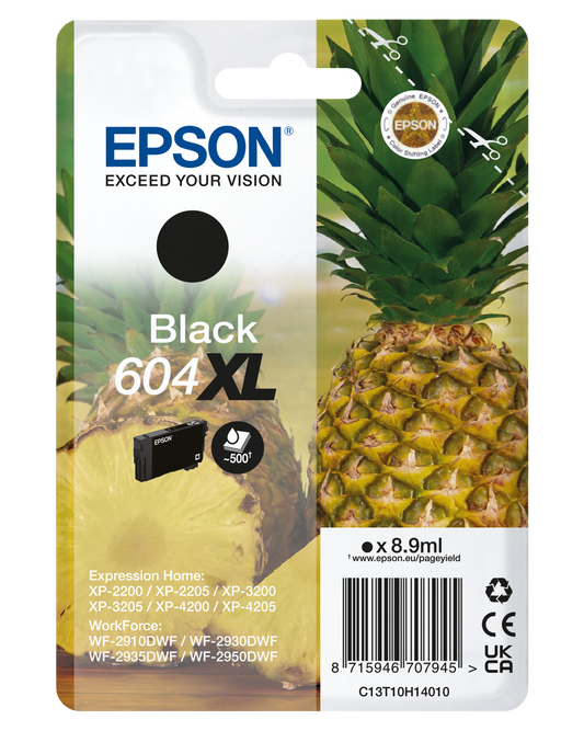 Epson 604XL cartouche d'encre Noire authentique C13T10H14010 (TVA incluse)