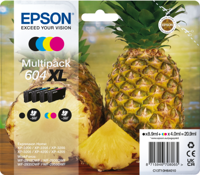 Epson 604XL Multipack cartouches d'encre BCMY authentique C13T10H64010 (TVA incluse)