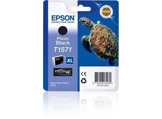 Epson T1571 XL cartouche d'encre Photo Noire authentique (TVA incluse)