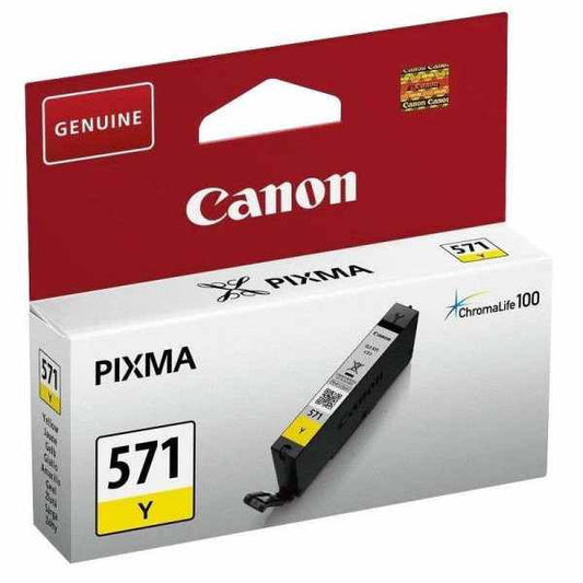 Canon CLI-571 Cartouche d'encre Jaune authentique (TVA incluse)