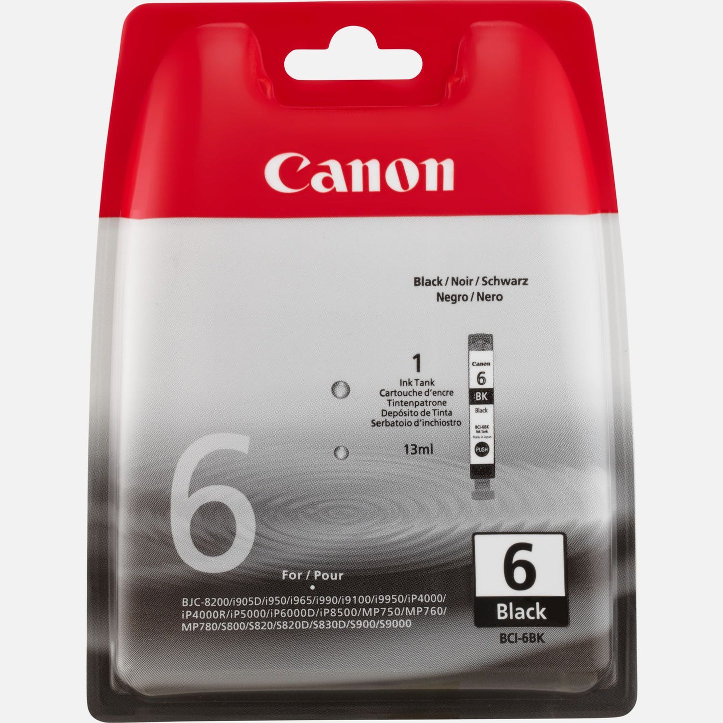 Canon BCI-6BK cartouche d'encre Noire authentique (TVA incluse)