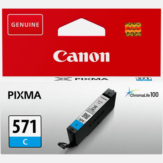 Canon CLI-571 Cartouche d'encre Cyan authentique (TVA incluse)