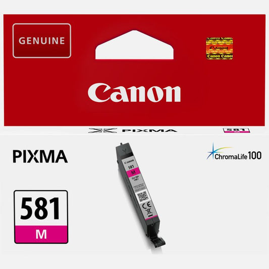 Canon CLI-581 Cartouche d'encre Magenta authentique (TVA incluse)