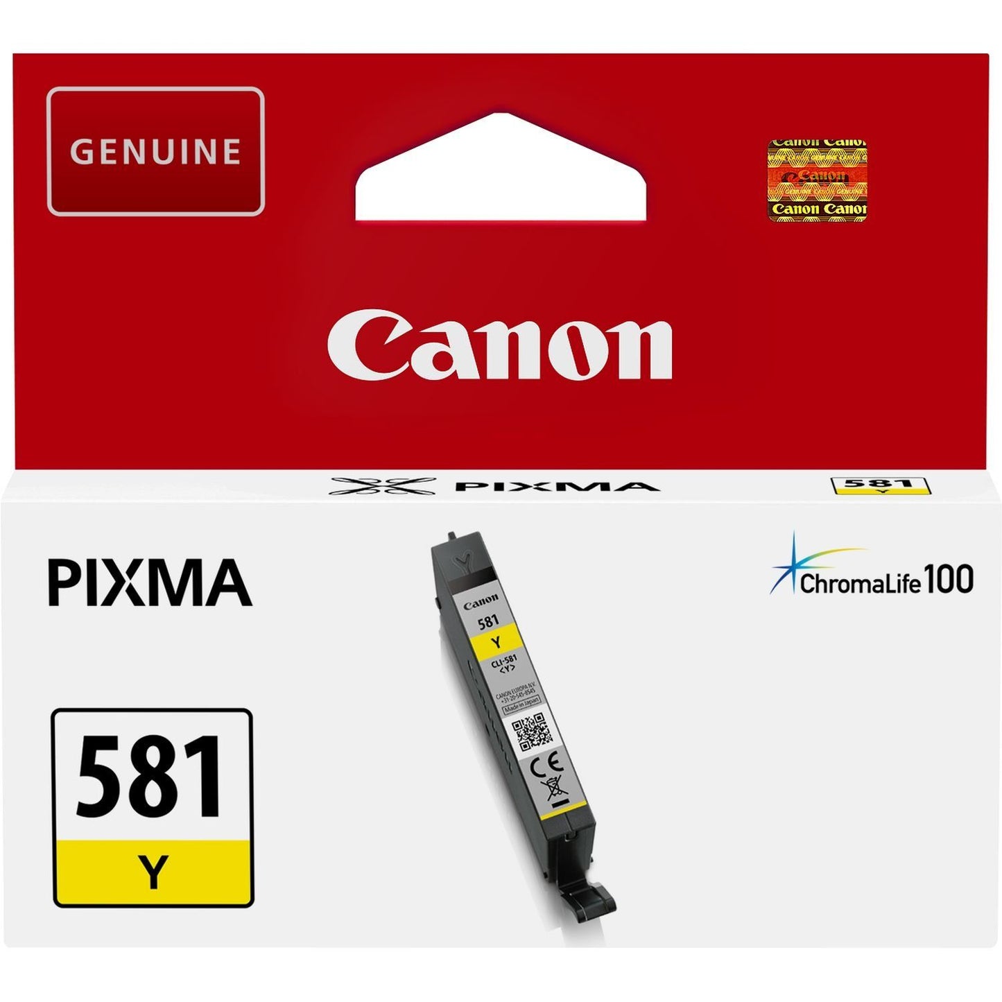 Canon CLI-581 Cartouche d'encre Jaune authentique (TVA incluse)