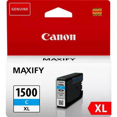 Canon PGI-1500XL Cartouche d'encre Cyan authentique (TVA incluse)