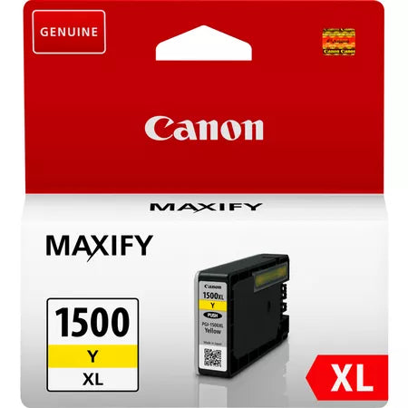 Canon PGI-1500XL Cartouche d'encre Jaune authentique (TVA incluse)