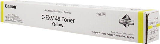 Canon C-EXV49Y (8527B002) Cartouche de toner Jaune authentique (TVA incluse)