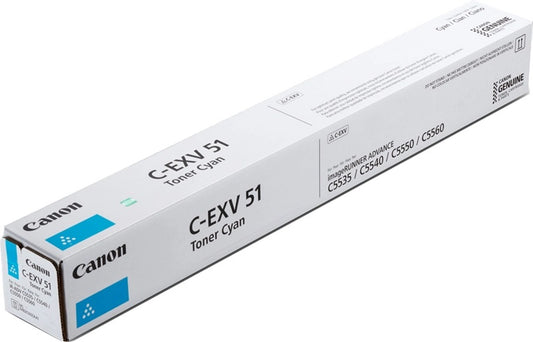 Canon C-EXV51CL (0485C002) Cartouche de toner Cyan authentique (TVA incluse)