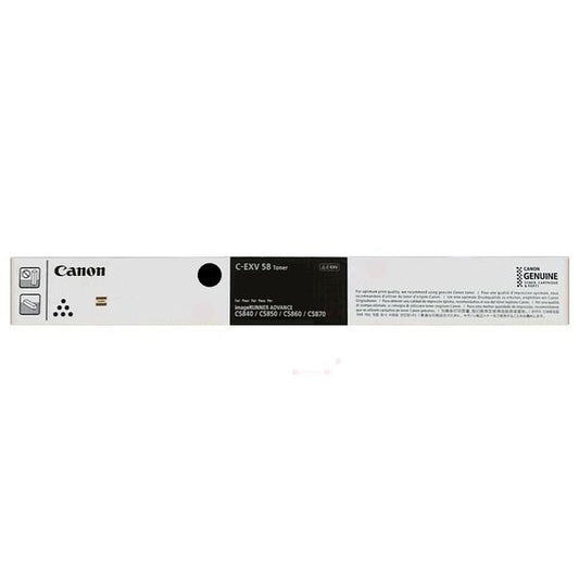 Canon C-EXV58B (3763C002) Cartouche de toner Noir authentique (TVA incluse)