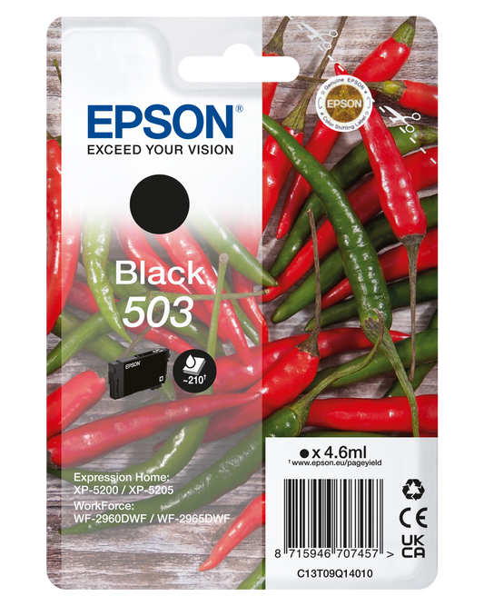 Epson 503 cartouche d'encre Noire authentique (TVA incluse)