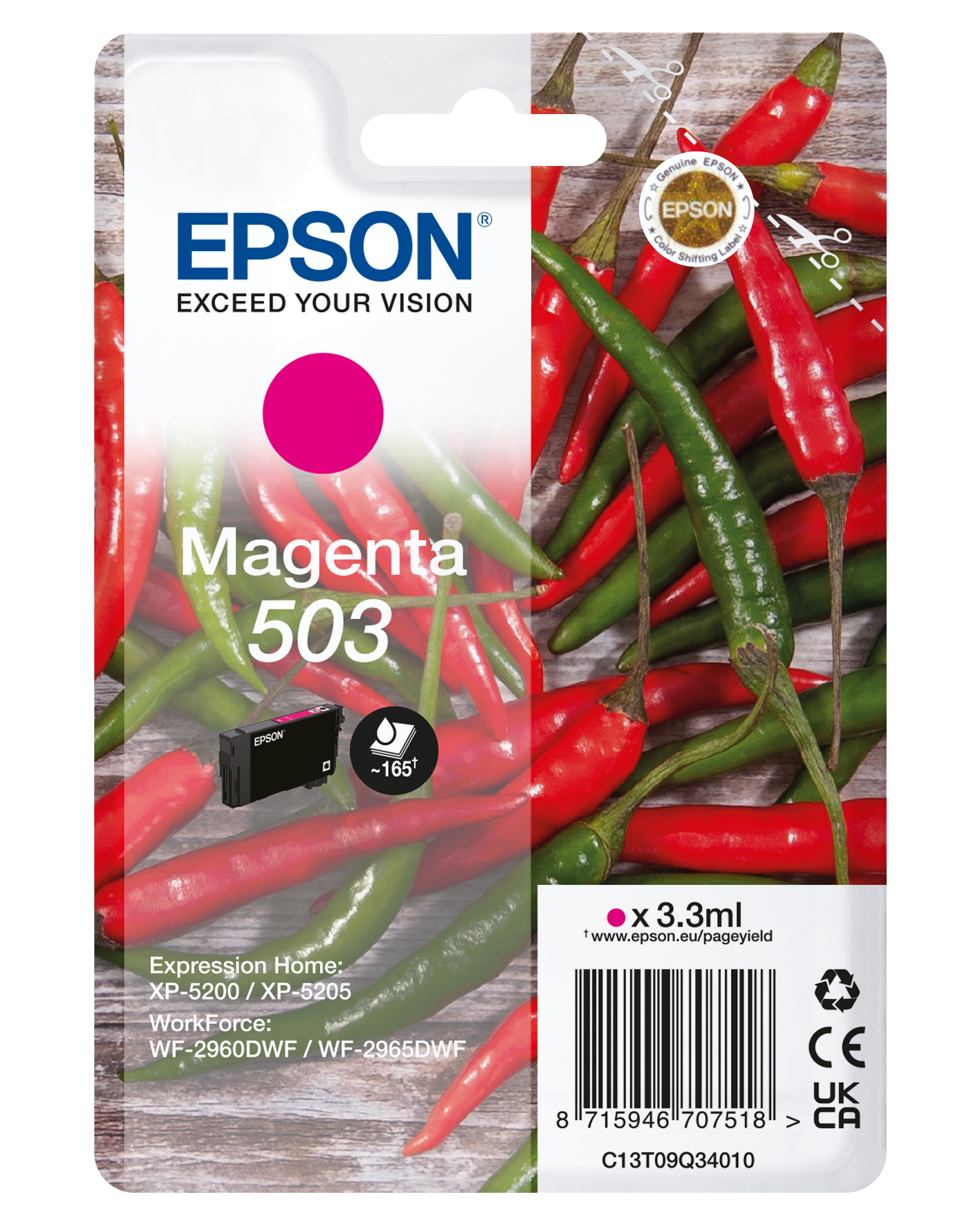 Epson 503 cartouche d'encre Magenta authentique (TVA incluse)