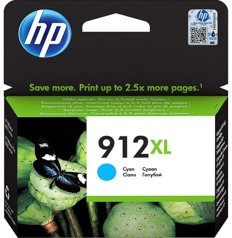 HP 912XL cartouche d'encre Cyan authentique 3YL81AE (TVA incluse)