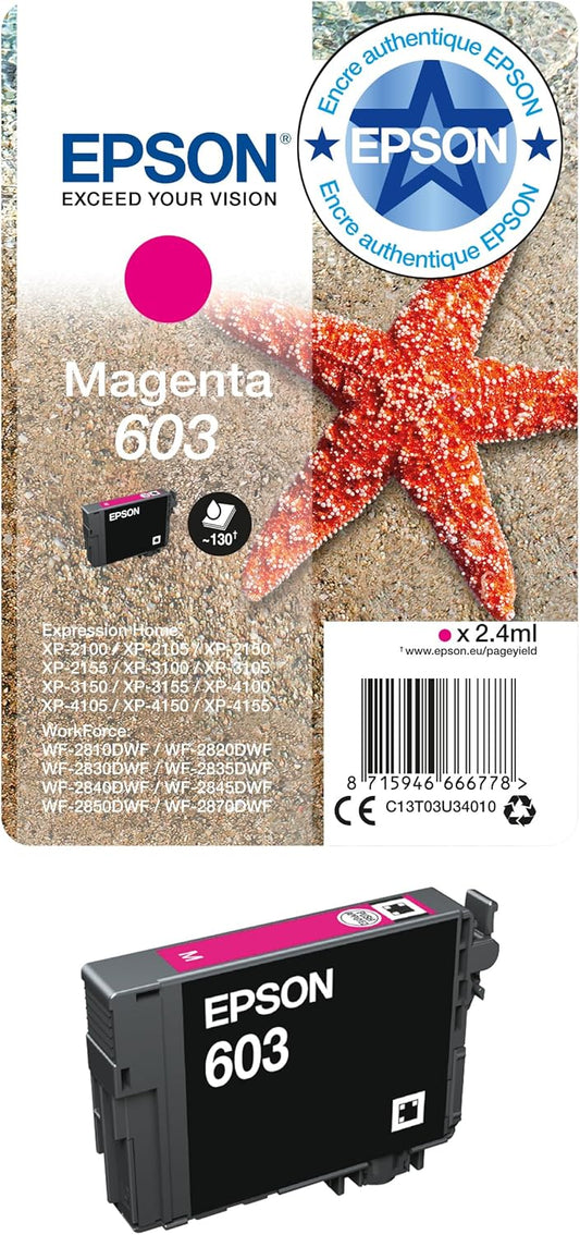 Epson 603 cartouche d'encre Magenta authentique (TVA incluse)