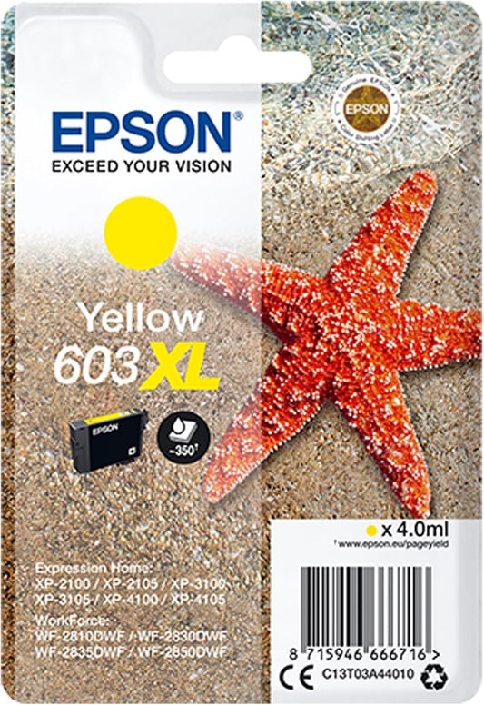 Epson 603XL cartouche d'encre Jaune authentique haute capacité (TVA incluse)