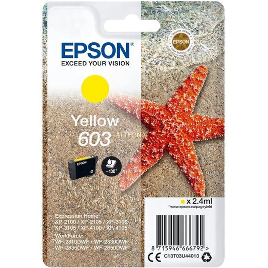 Epson 603 cartouche d'encre Jaune authentique C13T03U44010 (TVA incluse)