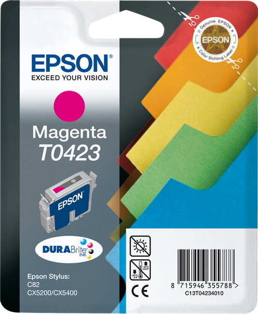 Epson T0423 cartouche d'encre Magenta authentique C13T04234010 (TVA incluse)