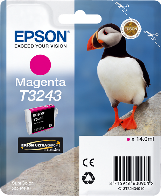 Epson T3243 cartouche d'encre Magenta authentique (TVA incluse)