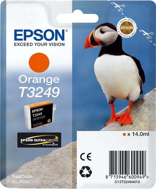 Epson T3249 cartouche d'encre Orange authentique (TVA incluse)
