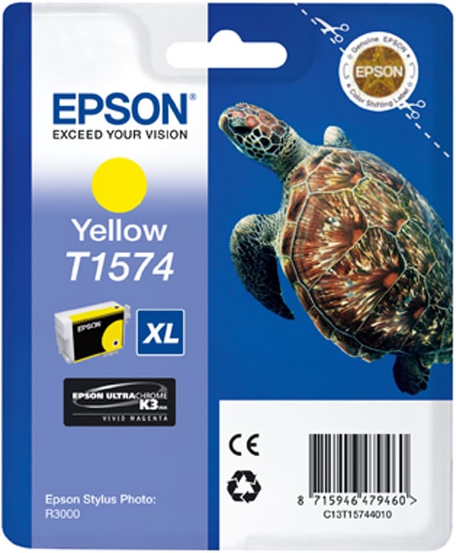 Epson T1574 XL cartouche d'encre Jaune authentique C13T15744010 (TVA incluse)