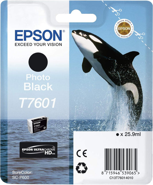 Epson T7601 cartouche d'encre Photo Noire authentique C13T76014010 (TVA incluse)