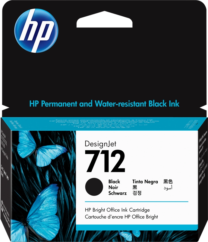 HP 712 cartouche d'encre Noire authentique 3ED71A (TVA incluse)