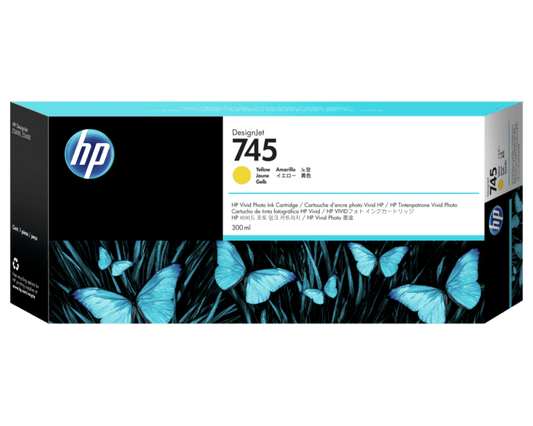 HP 745 cartouche d'encre Jaune authentique F9K02A (TVA incluse)