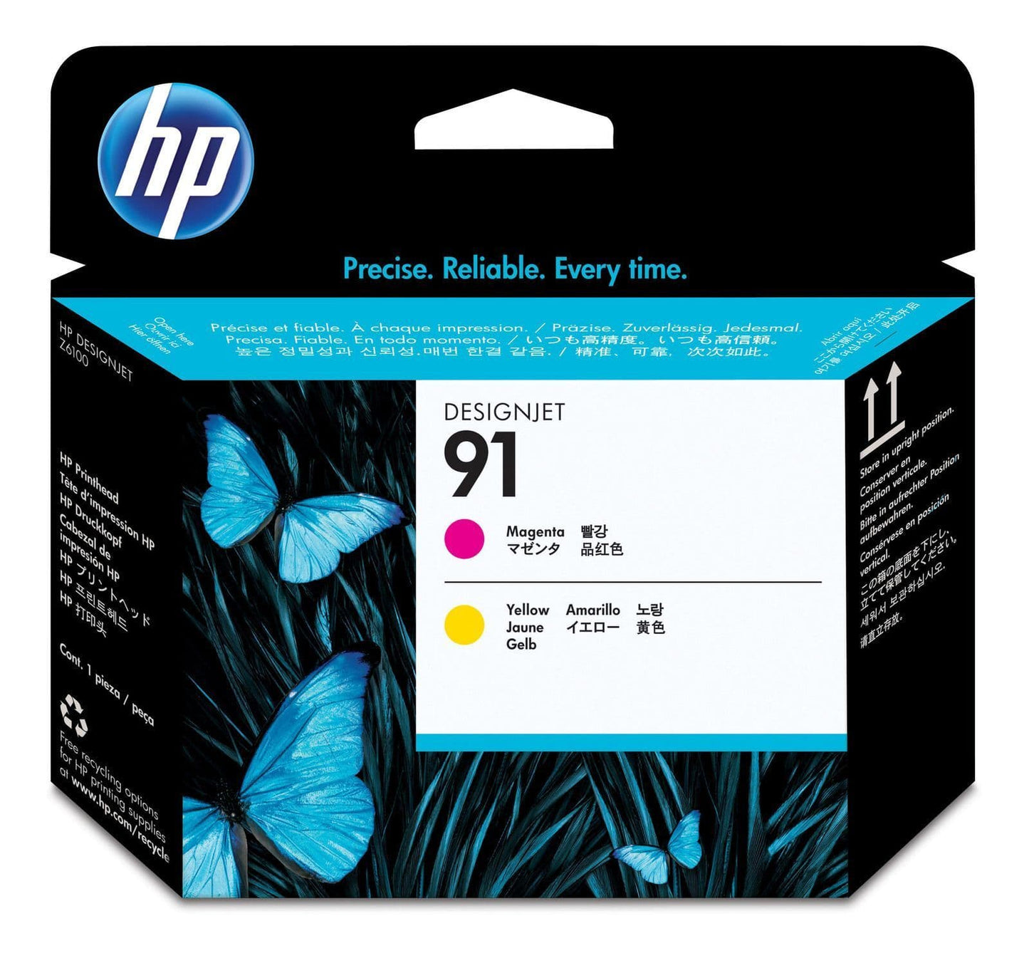 HP 91 Tête d'impression Magenta/Jaune authentique C9461A (TVA incluse)