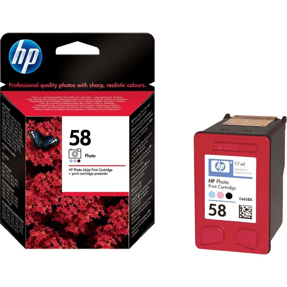 HP 58 cartouche d'encre Photo authentique C6658AE (TVA incluse)