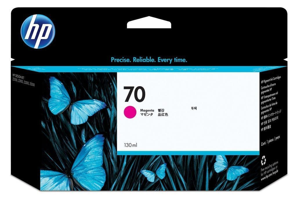 HP 70 cartouche d'encre Magenta authentique C9453A (TVA incluse)