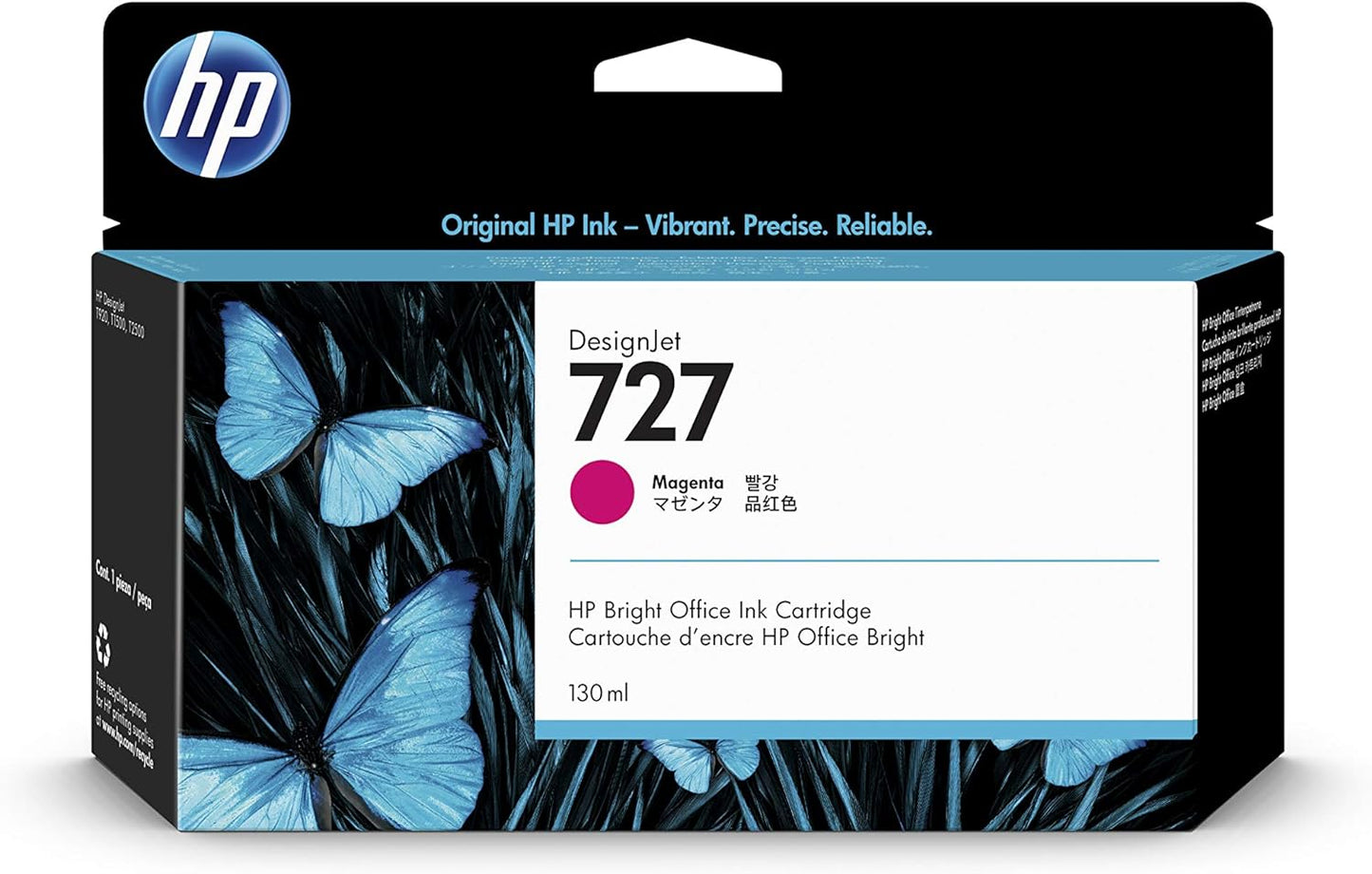 HP 727 cartouche d'encre Magenta authentique B3P20A (TVA incluse)