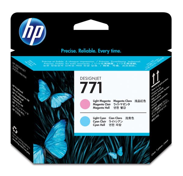 HP 771 Tête d'impression Magenta Clair/Cyan Clair authentique CE019A (TVA incluse)