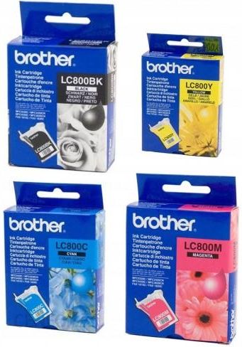 Brother LC800 Multipack cartouche d'encre C/M/Y/BK authentique (TVA incluse)