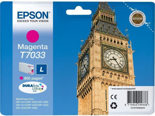 Epson T7033 cartouche d'encre Magenta authentique C13T70334010 (TVA incluse)