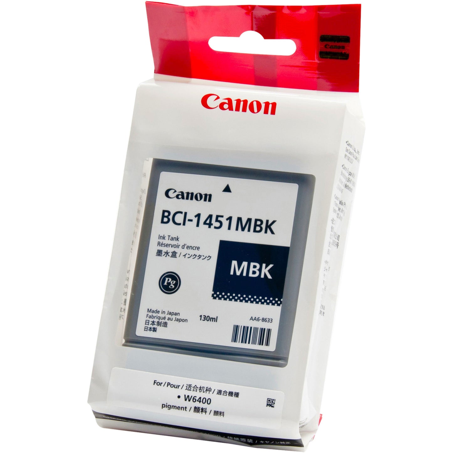 Canon BCI-1451MBK cartouche d'encre Noir Mat authentique (TVA incluse)