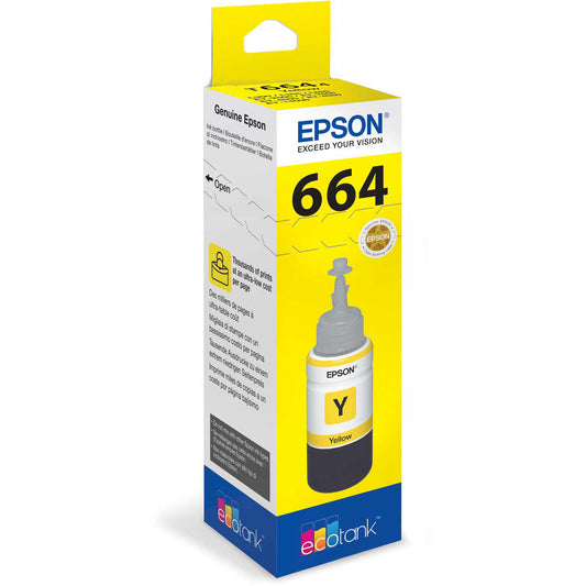 Epson 664 Bouteille d'encre Jaune authentique C13T664440 (TVA incluse)