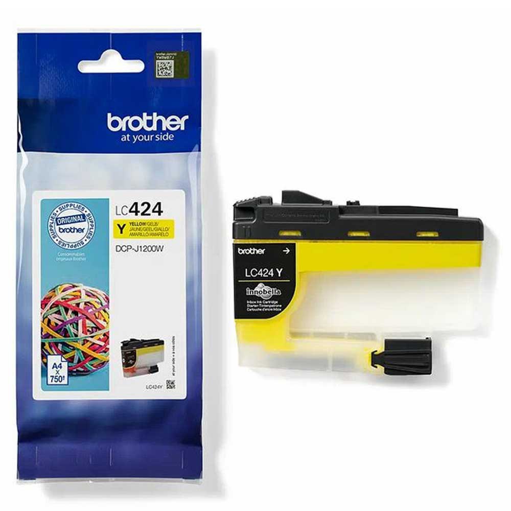 Brother LC424 cartouche d'encre Jaune authentique (TVA incluse)