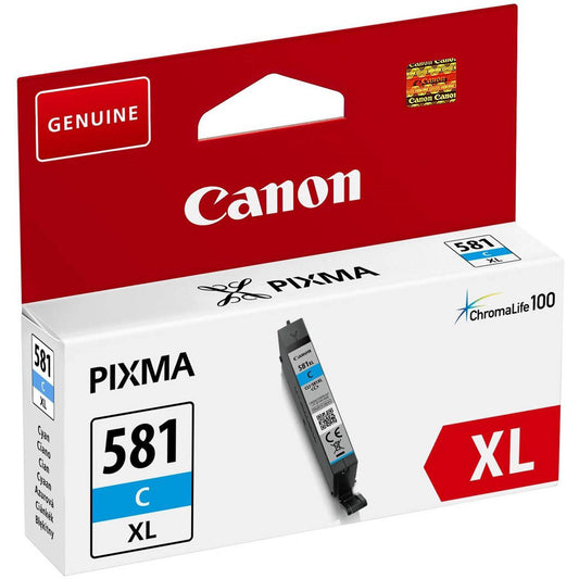 Canon CLI-581XL Cartouche d'encre Cyan authentique (TVA incluse)