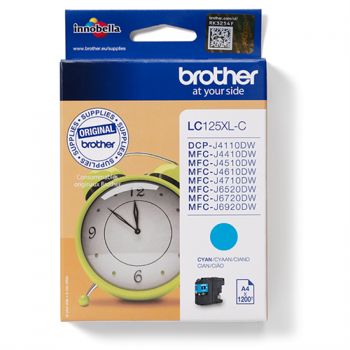 Brother LC125XLC cartouche d'encre Cyan authentique (TVA incluse)