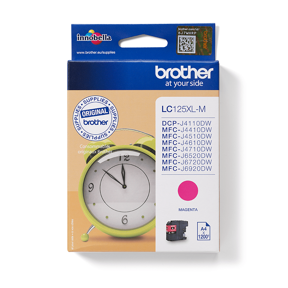 Brother LC125XLM cartouche d'encre Magenta authentique (TVA incluse)