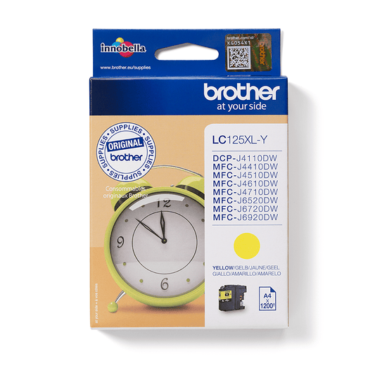 Brother LC125XLY cartouche d'encre Jaune authentique (TVA incluse)