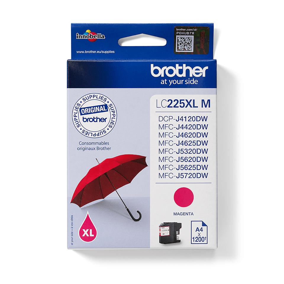 Brother LC225XL cartouche d'encre Magenta authentique (TVA incluse)