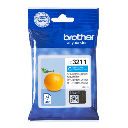 Brother LC3211 cartouche d'encre Cyan authentique (TVA incluse)