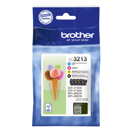 Brother LC3213 Multipack cartouche d'encre C/M/Y/K authentique (TVA incluse)