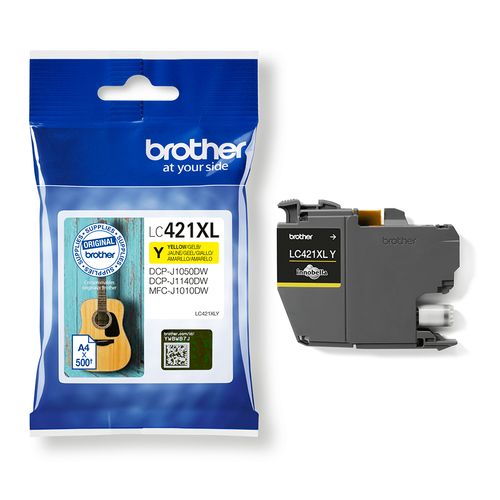 Brother LC421XL cartouche d'encre Jaune authentique (TVA incluse)