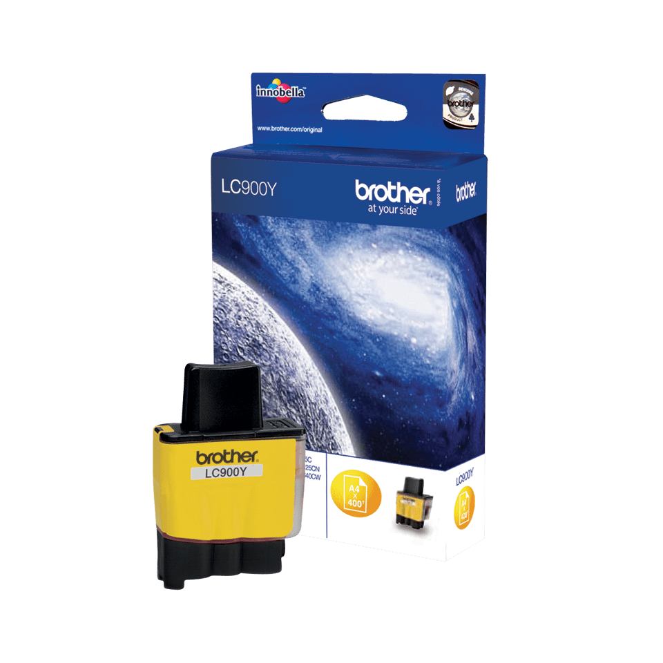 Brother LC900Y cartouche d'encre Jaune authentique (TVA incluse)